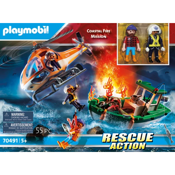 PLAYMOBIL RESCUE ACTION COASTAL FIRE MISSION