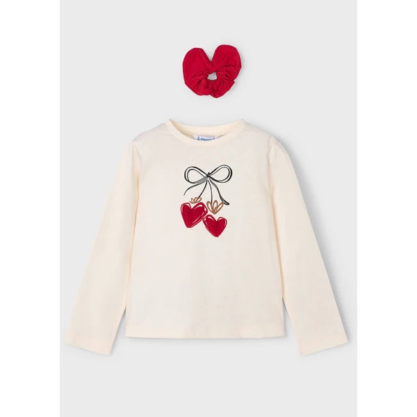MAYORAL LONG-SLEEVE T-SHIRT ELASTIC BAND MACCHIATO-RED