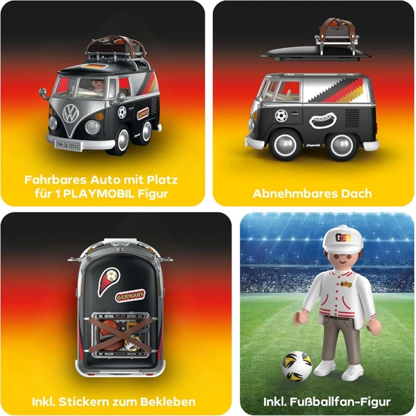 PLAYMOBIL VOLKSWAGEN T1 CAMPER - GERMANY NATIONAL TEAM