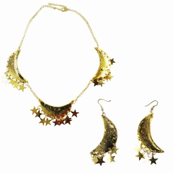 CARNIVAL NECKLACE AND MOON EARRINGS