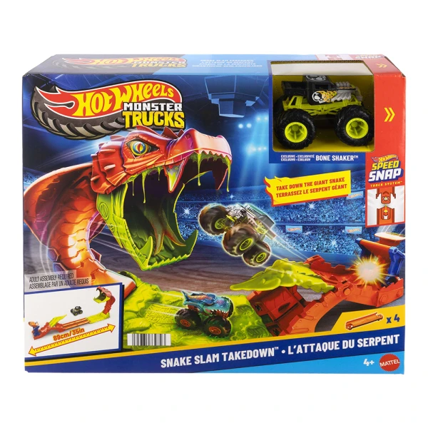 HOT WHEELS MONSTER TRUCKS SNAKE SLAM TAKEDOWN