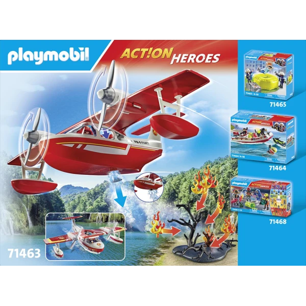 PLAYMOBIL CITY ACTION FIREFIGHTING SEA PLANE WITH EXTINGUISHING FUNCTION
