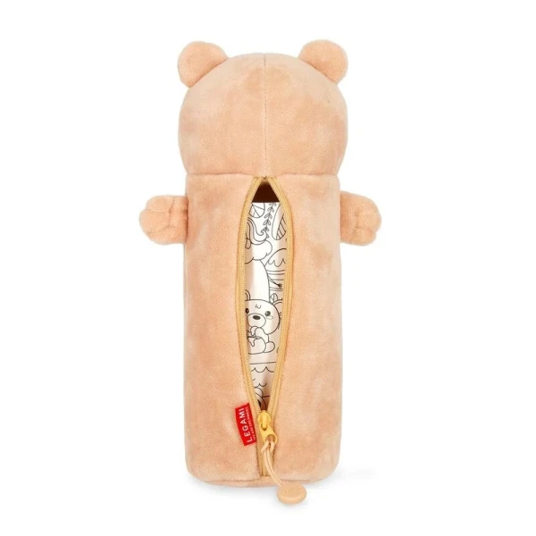 LEGAMI PLUSH PENCIL CASE SUPER SOFT - TEDDY BEAR