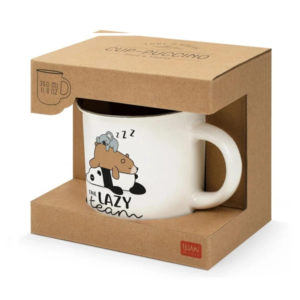LEGAMI PORCELAIN MUG CUP-PUCCINO 350ml - LAZY TEAM