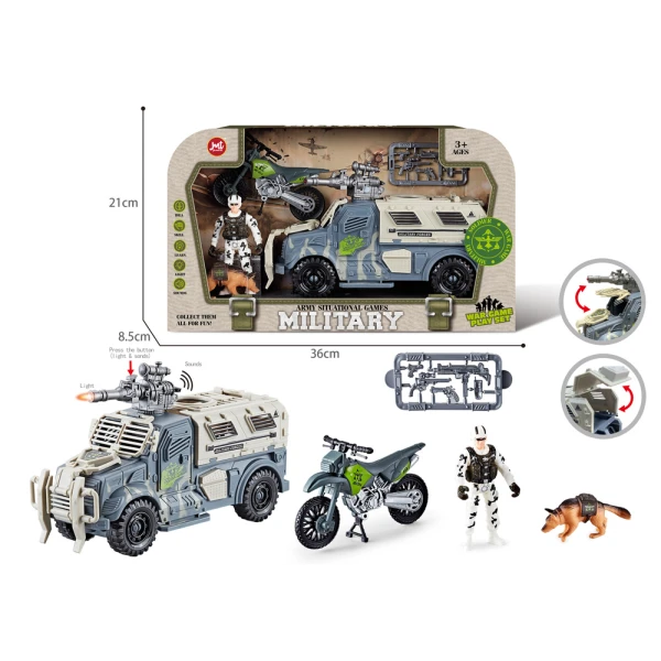 ARMY SET WITH SOUNDS & LIGHTS - 3 DESIGNS