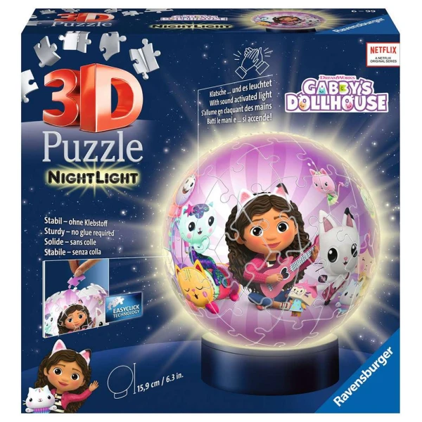 RAVENSBURGER 3D ΠΑΖΛ ΜΠΑΛΑΛΑΜΠΑ ΤΡΕΛΑ 72 τεμ. GABBY\'S DOLLHOUSE