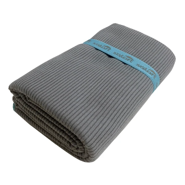 BEACH TOWEL MICROFIBER LARGE 75x150 cm CORDUROY GREY/BLUE