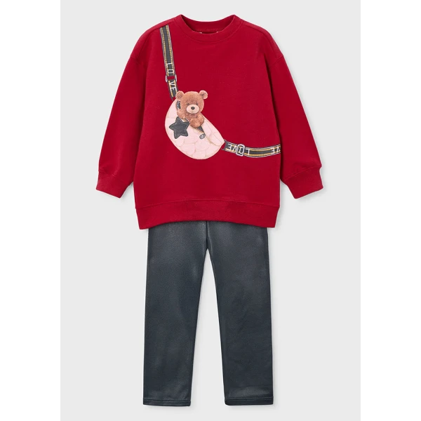 MAYORAL SET SWEATSHIRT LEGGINGS PU GREY 