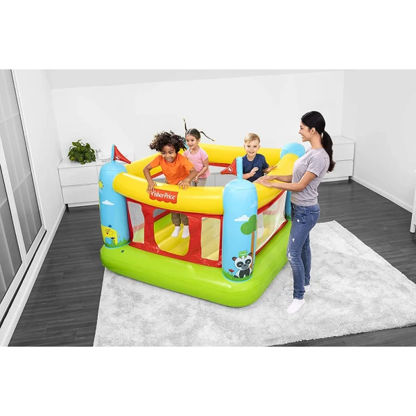 BESTWAY FISHER PRICE ΦΟΥΣΚΩΤΟ ΤΡΑΜΠΟΛΙΝΟ BOUNCETASTIC 175X173X135 εκ.