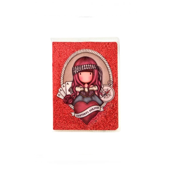 GORJUSS SANTORO MINI GLITTER NOTEBOOK MARY ROSE