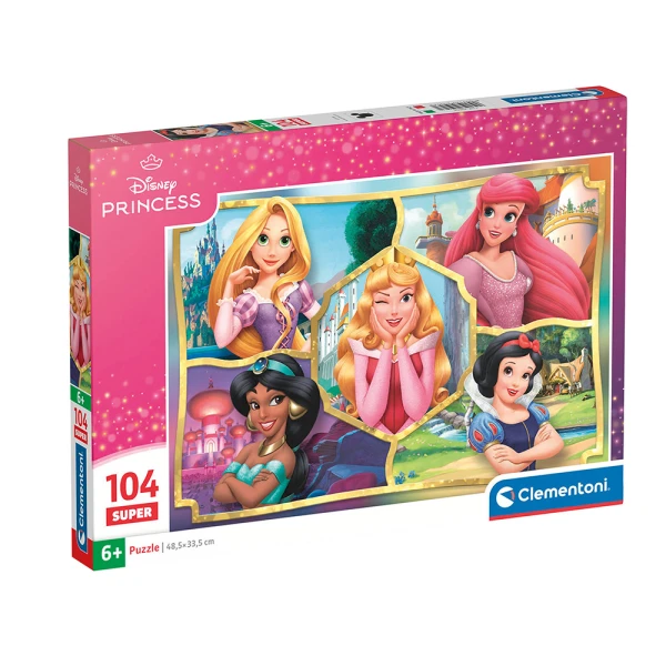 CLEMENTONI KIDS PUZZLE SUPER COLOR 104 pcs DISNEY PRINCESS
