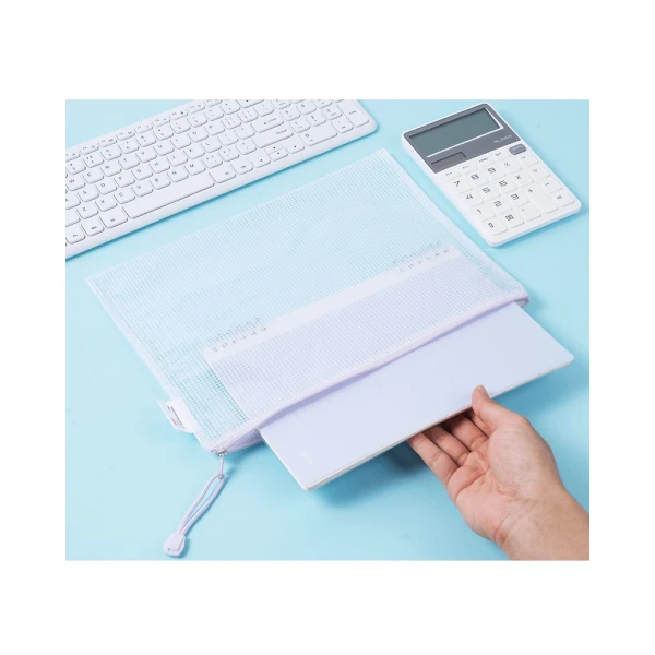 DELI COLORFUL ZIPPER PVC FOLDER A4 - 5 COLORS