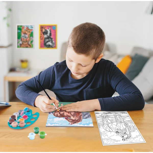 PAINT & FRAME PAINT BY NUMBERS WILD HORSE FOR AGES 9+