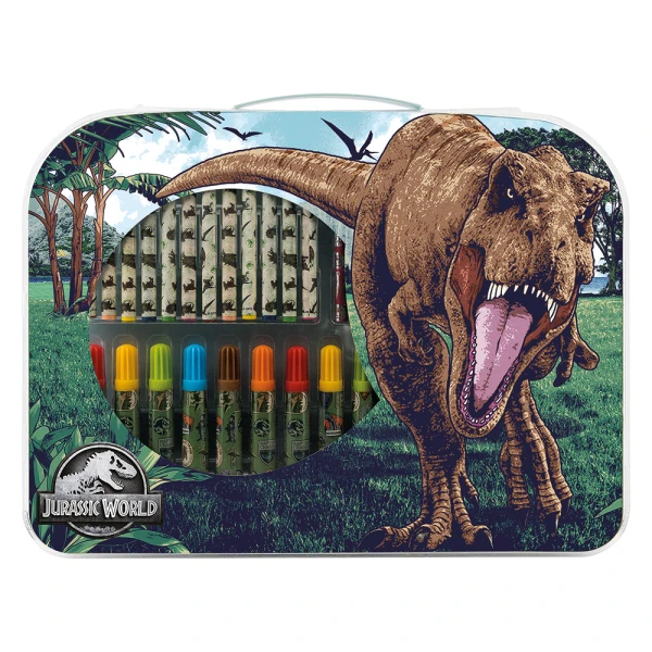 DRAWING SET ART CASE JURASSIC WORLD FOR AGES 3+