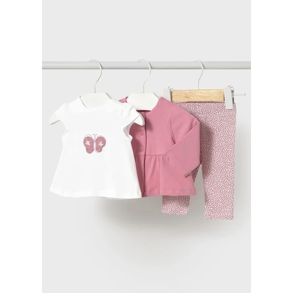 MAYORAL SET LEGGINGS SWEATER POMEGRANATE 