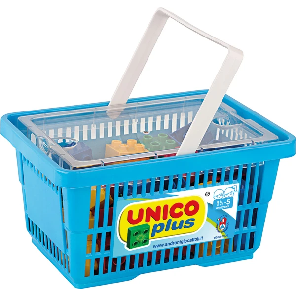 UNICOPLUS BASKET WITH BRICKS 42 pcs BLUE