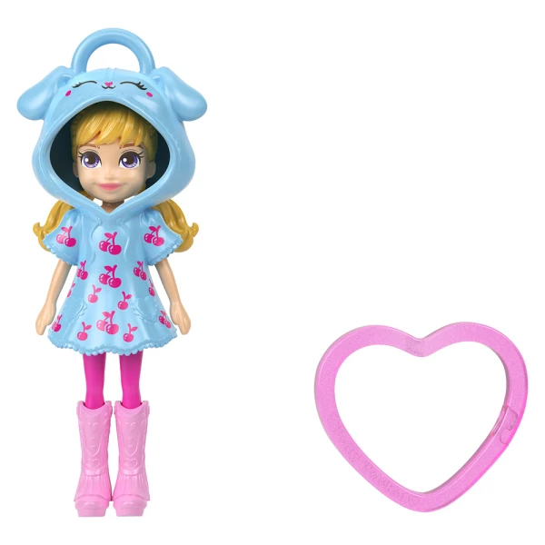 POLLY POCKET DOLL WITH BLUE CHERRY HOODIE