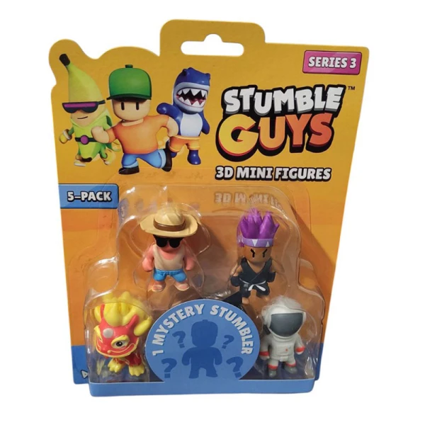 STUMBLE GUYS SERIES 3 3D MINI FIGURES 5 PACK - SEVERAL DESIGNS