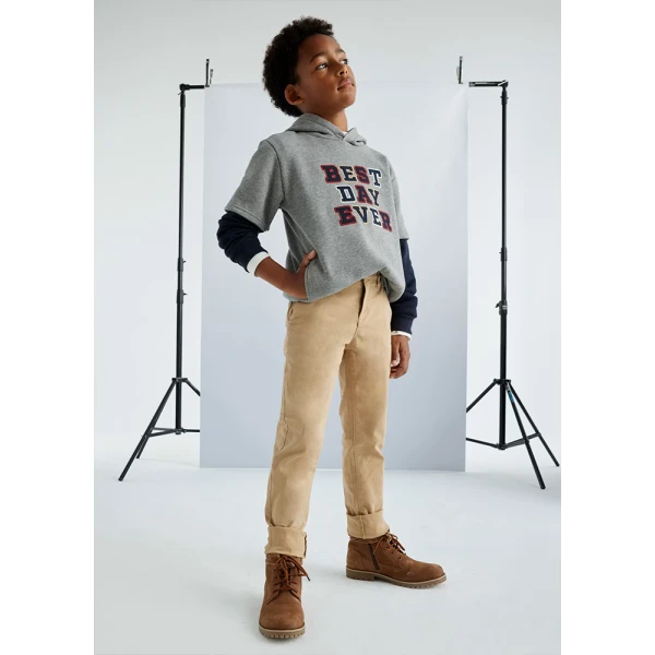 MAYORAL SWEATER DOUBLE SLEEVES DARK GREY
