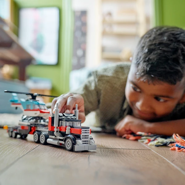 LEGO® CREATOR FLATBED TRUCK WITH HELICOPTER