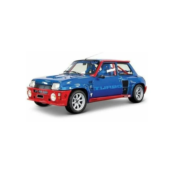 BBURAGO 1:24 RENAULT 5 TURBO BLUE RED
