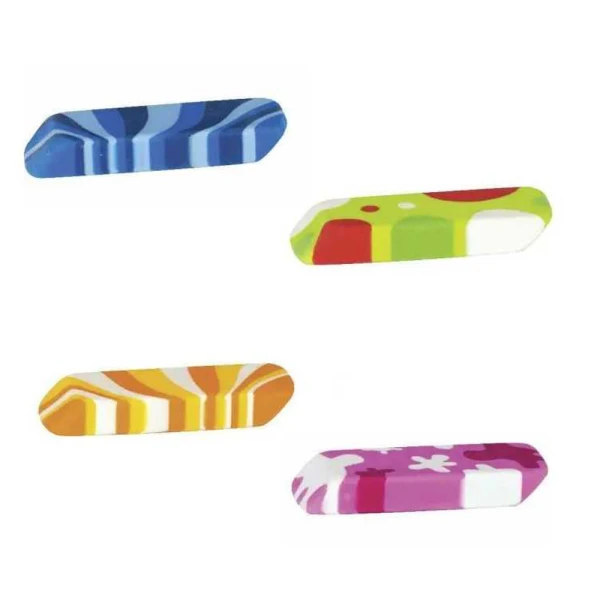 FUN MULTICOLOUR ERASER 6X2.1 cm REFRESHED - 4 COLOURS