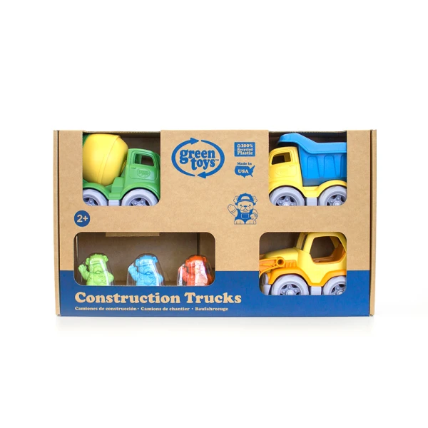 GREEN TOYS ΚΑΤΑΣΚΕΥΑΣΤΙΚΑ ΟΧΗΜΑΤΑ ΣΕΤ 3 τεμ. CST3-1209 - 2 ΣΧΕΔΙΑ