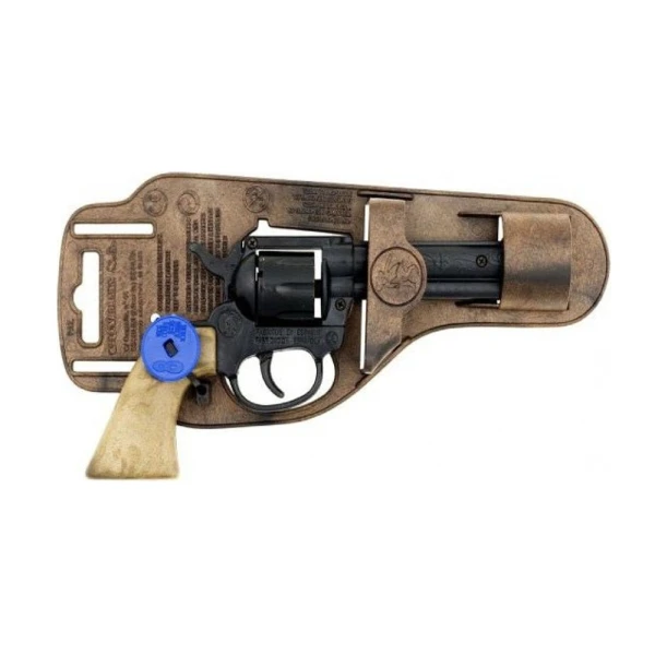GONHER PLASTIC COWBOY REVOLVER 8 SHOTS BLACK