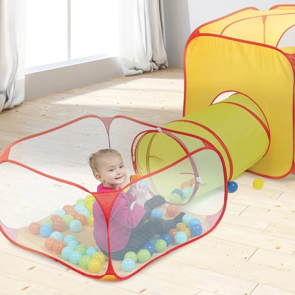 LUDI KIDS POP UP TENT CUBE WITH TUNNEL