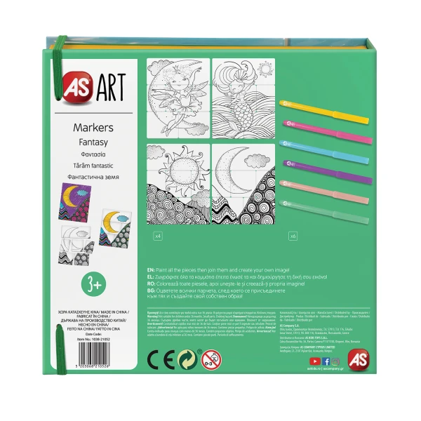 AS ART MARKERS FANTASY FOR AGES 3+