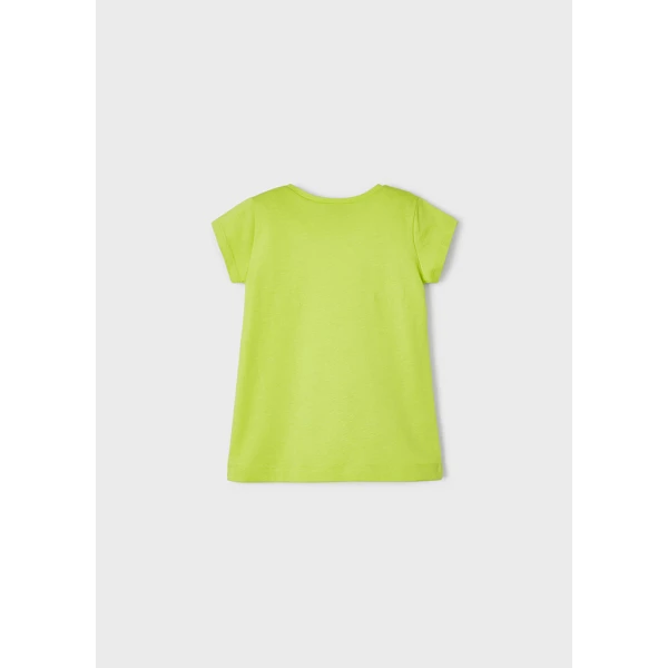 MAYORAL PRINTED SHORT SLEEVE BLOUSE LIME