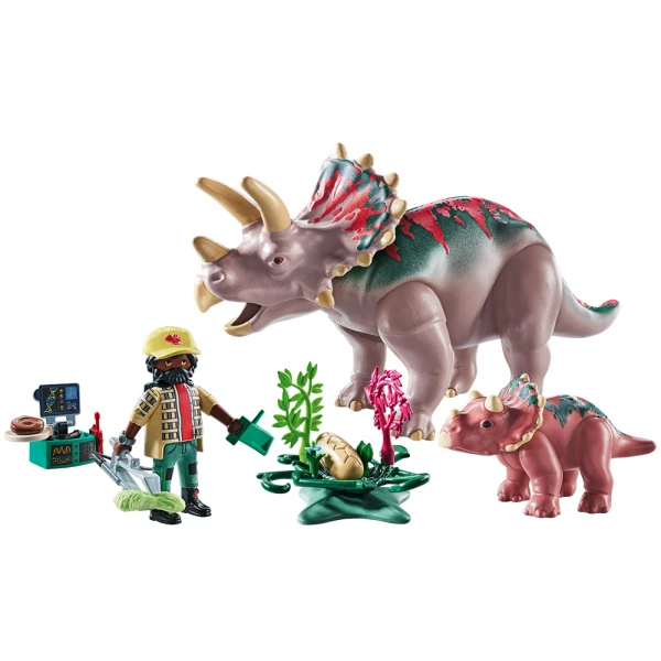 PLAYMOBIL DINOS ΤΡΙΚΕΡΑΤΟΠΕΣ ΚΑΙ ΕΞΕΡΕΥΝΗΤΗΣ