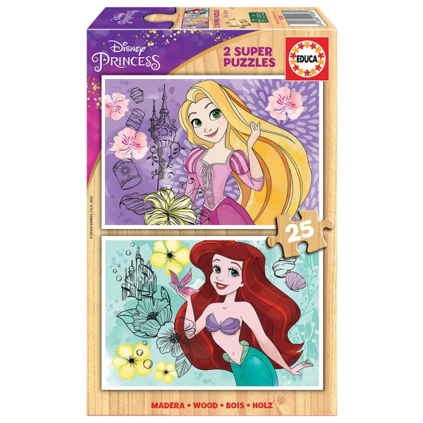 EDUCA PUZZLE 2X25 pcs DISNEY PRINCESS