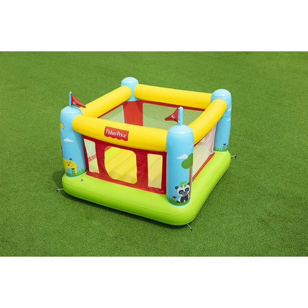 BESTWAY FISHER PRICE ΦΟΥΣΚΩΤΟ ΤΡΑΜΠΟΛΙΝΟ BOUNCETASTIC 175X173X135 εκ.