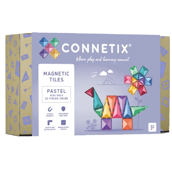 CONNETIX MAGNETIC TILES PASTEL MINI PACK 32 pcs