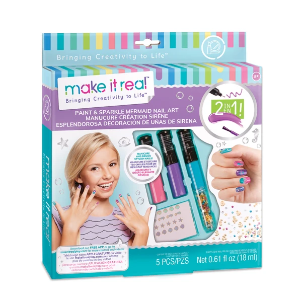 MAKE IT REAL - PAINT & SPARKLE MERMAID NAIL ART