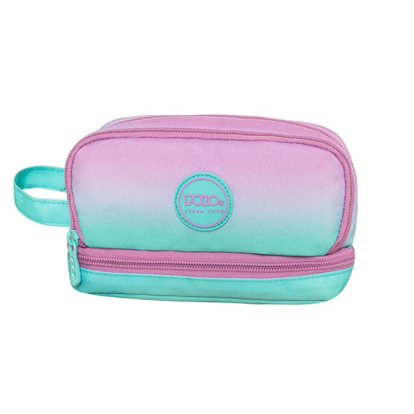POLO 2026 PENCIL CASE HANDLE AQUA-PINK GRADIENT