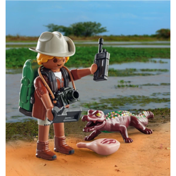 PLAYMOBIL SPECIAL PLUS RESEARCHER WITH ALLIGATOR
