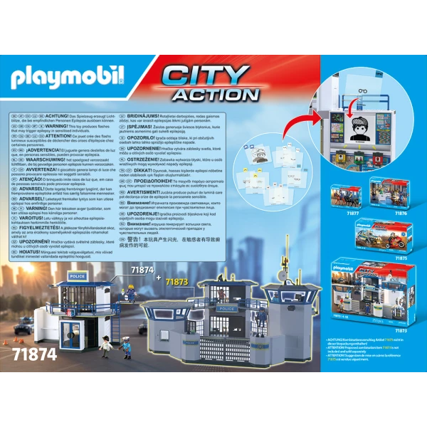 PLAYMOBIL CITY ACTION POLICE STATION WITH INVESTIGATION ROOM