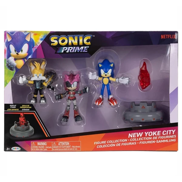 SONIC THE HEDGEHOG ΣΕΤ 3 ΦΙΓΟΥΡΩΝ 6,5 εκ. ΜΕ ΑΞΕΣΟΥΑΡ SONIC PRIME WAVE 1 NEW YOKE CITY
