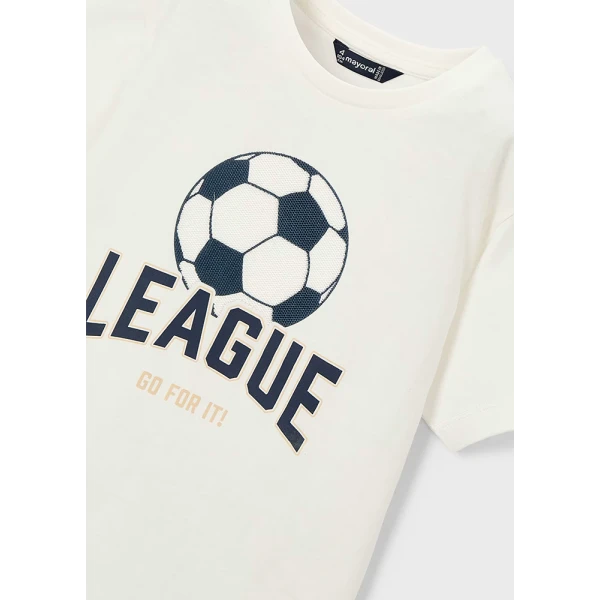 MAYORAL BLOUSE SHORT SLEEVES LEAGUE CREAM 