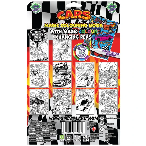 SPLAT PLANET CARS MAGIC COLOURING BOOK