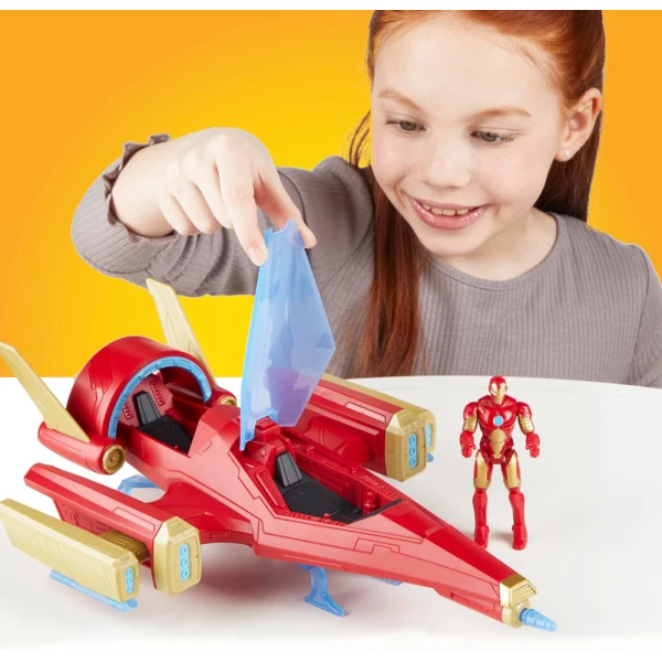 AVENGERS EPIC IRON MAN REPULSOR BLAST BATTLE JET ACTION FIGURE
