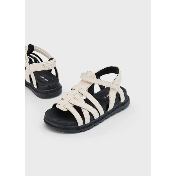 MAYORAL SANDALS ECRU-BLACK