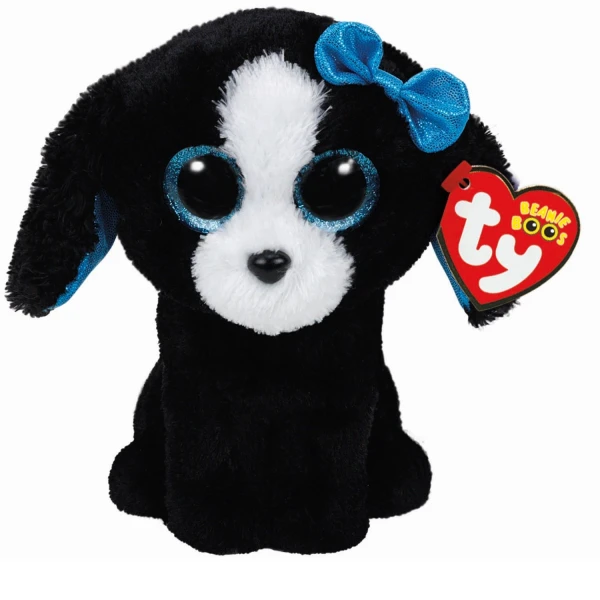 TY BEANIE BOOS PLUSH BLACK-WHITE DOG 15 cm