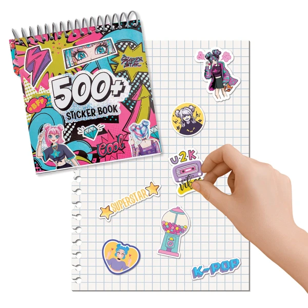 AS NOTEBOOK WITH STICKERS - 3 DESIGNS