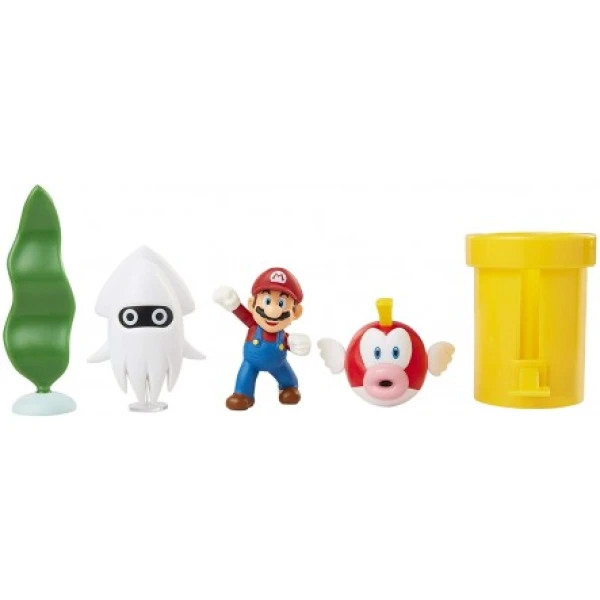 SUPER MARIO DIORAMA WITH 5 FIGURES - UNDERWATER
