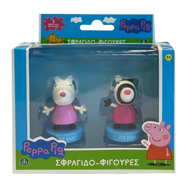 PEPPA PIG 2PACK STAMP FIGURES - 2 DESIGNS