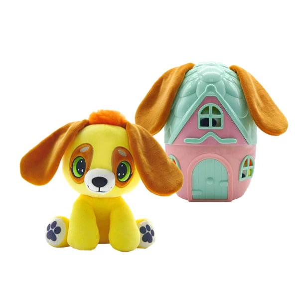 PUP A DORABLES PLUSH ANIMALS WITH HOUSE - SEVERAL DESIGNS