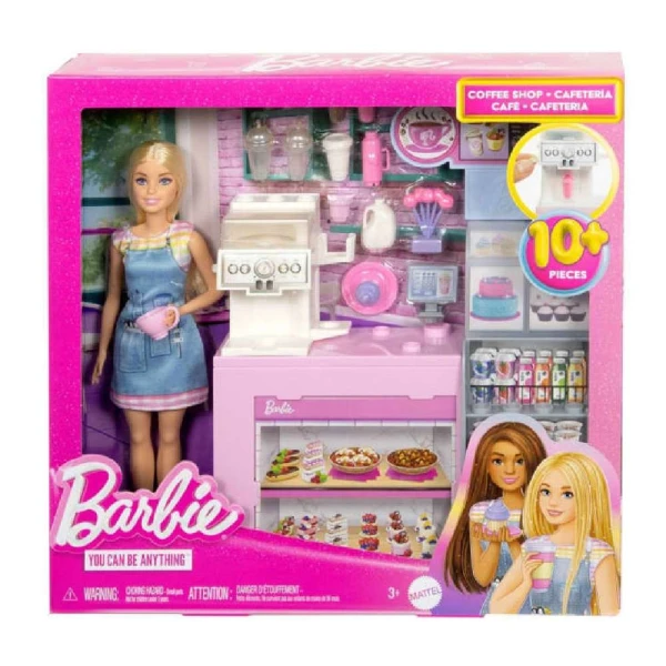 BARBIE PLAYSET NEW COFFEE SHOR WITH DOLL